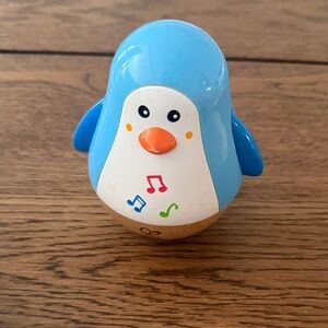 Hape Blue Penguin Musical Wobble Toy